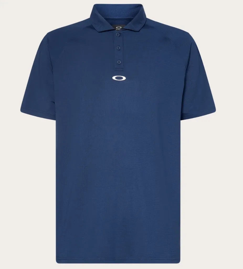 [FOA405916-6GAS] Oakley Mens Golf Shirt | Iconic SS Polo | Abyss (S)