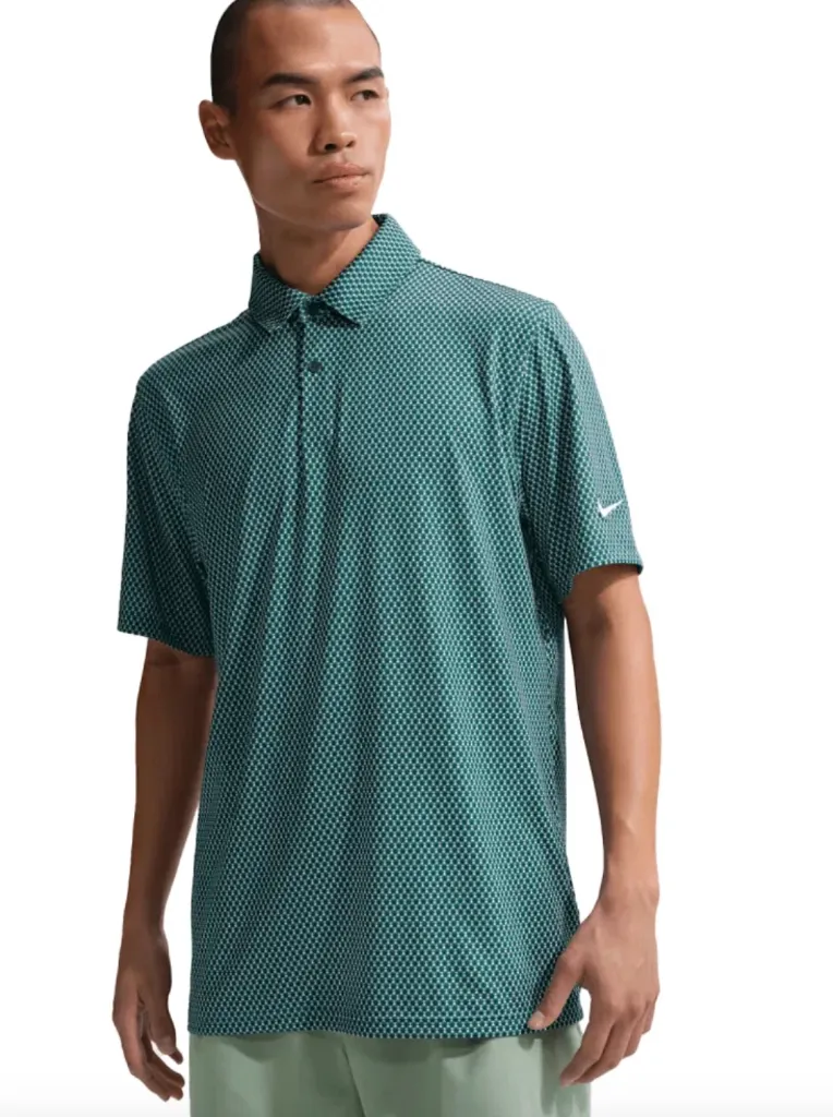 [IB0246-365-S] Nike Mens Golf Shirt | Velocity Floral | Malachite (S)