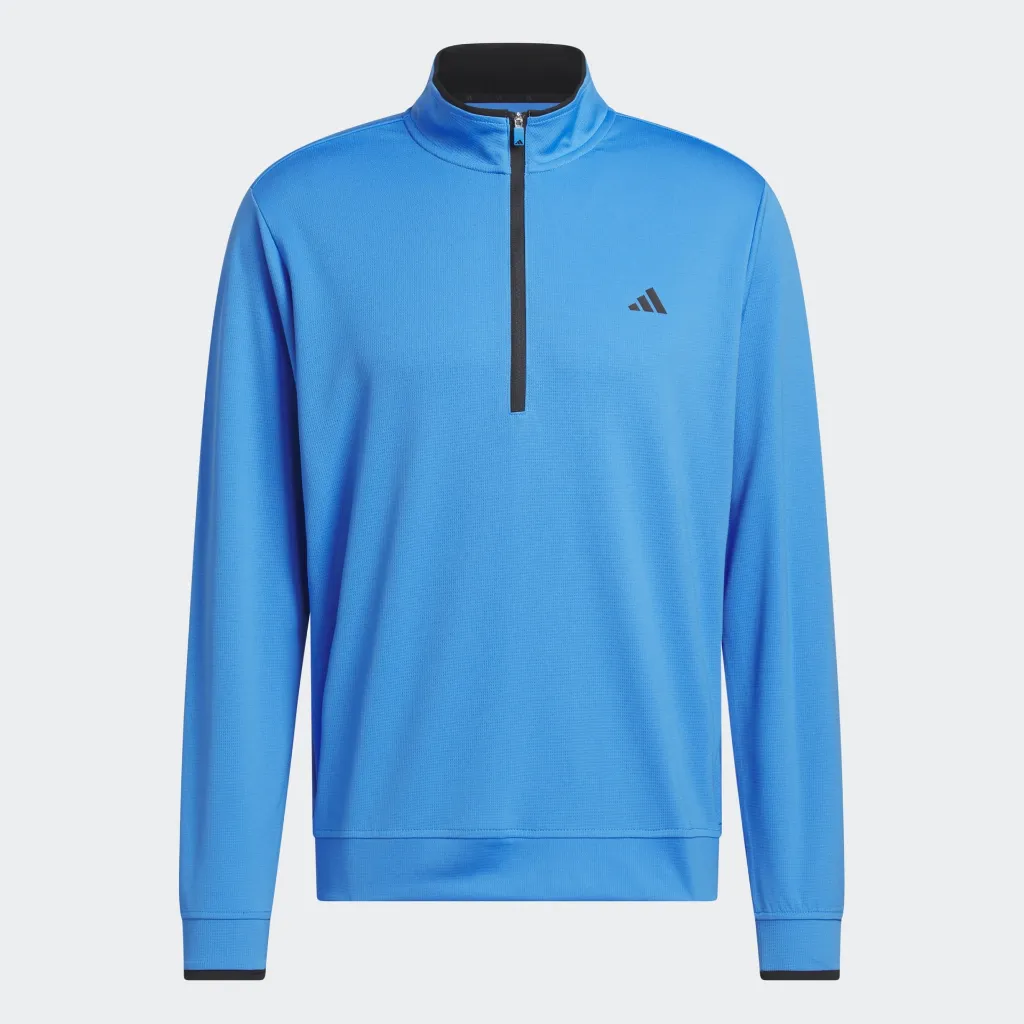 [KC4035S] Adidas Mens Golf Jacket | Core Lightweight | Quarter Zip | Ocean Blue (S)