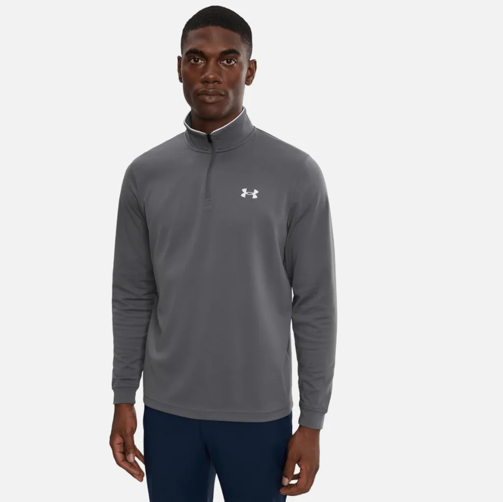 [6010892-025-SM] Under Armour Mens Golf Jersey | Matchplay 1/4 Zip | Castlerock (S)