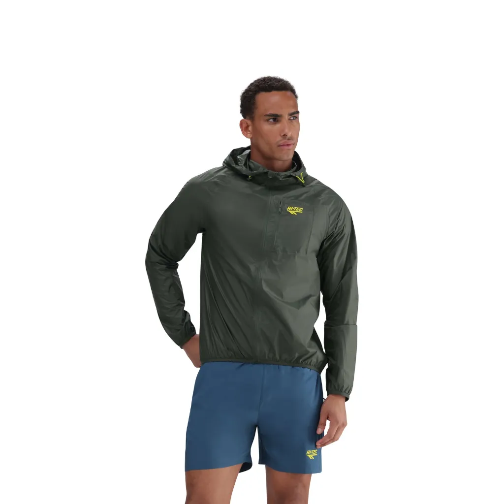 [T015927S] Hi Tec Mens Golf Trail Rain Jacket | Climbing Ivy (S)