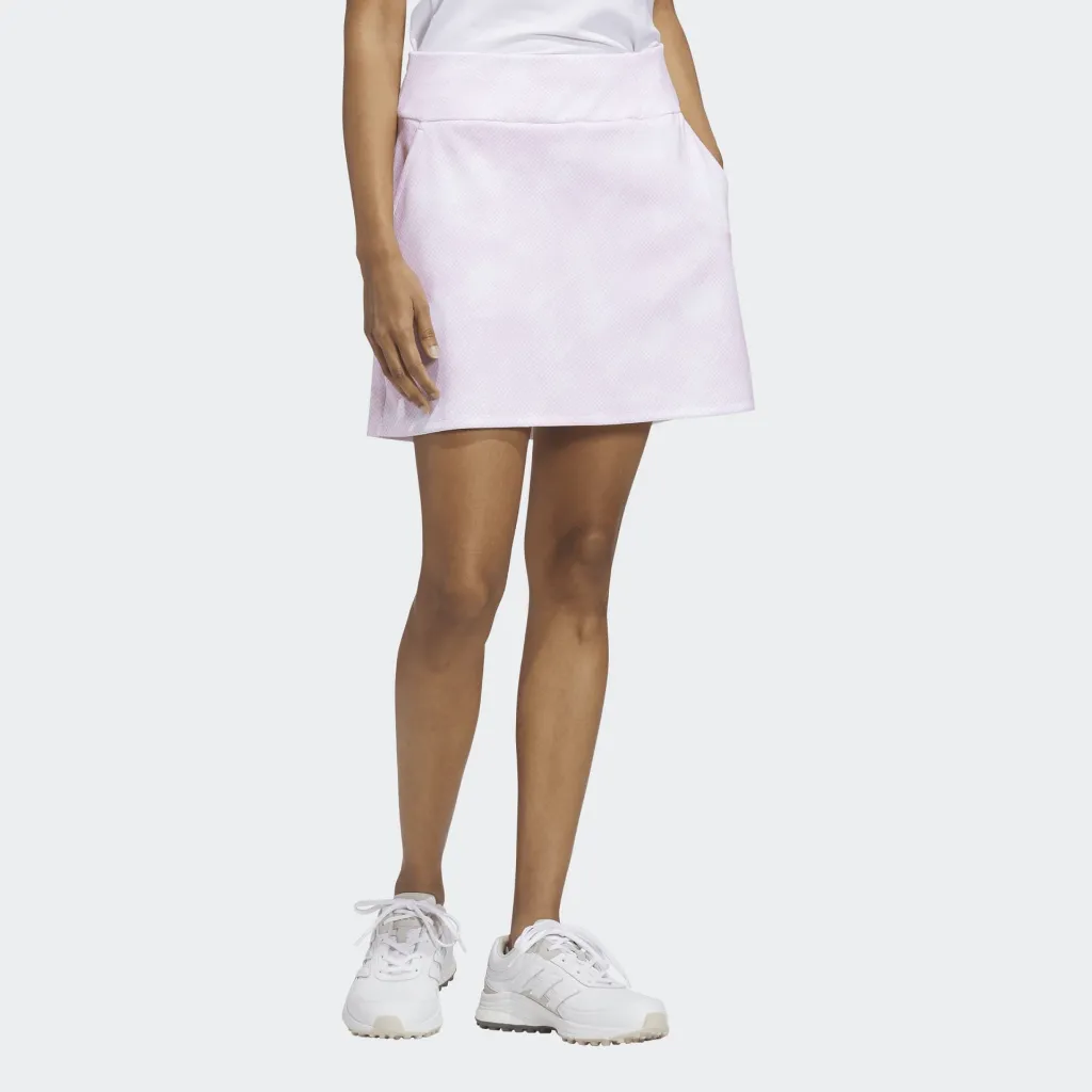 [JX7055-S] Adidas Womens Golf Skorts | Ultimate 365 Printed | Pink-White (S)