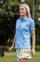 Custom Apparel Womens Golf Shirt | Iconic | Sky Blue