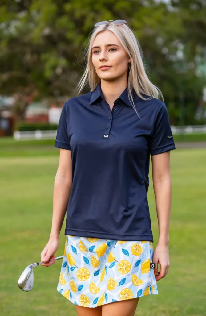 [HOS-2745] Custom Apparel Womens Golf Shirt | Iconic | Navy (S)