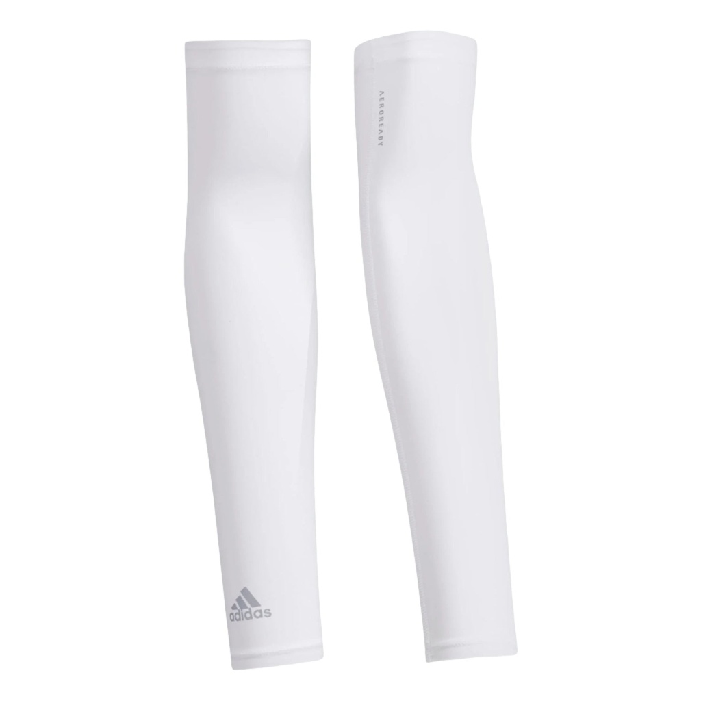 [GL8881ML] Adidas Mens Golf Arm Sleeves | UV | White (ML)