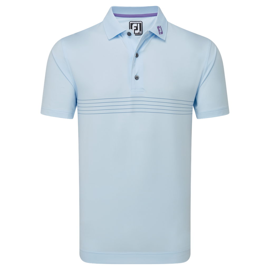 [81590S] Footjoy Mens Golf Shirt | Engineered Pinstripe | Mist (S)
