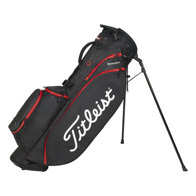 Titleist Golf Bag | Players 4 StaDry | Black-Black-Red