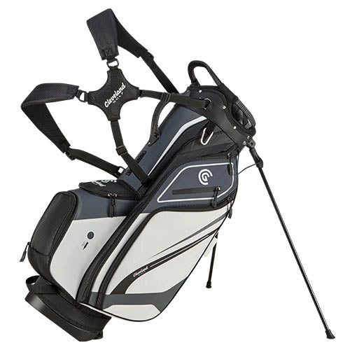 Cleveland Golf Bag | Saturday Stand | Charcoal-White-Black