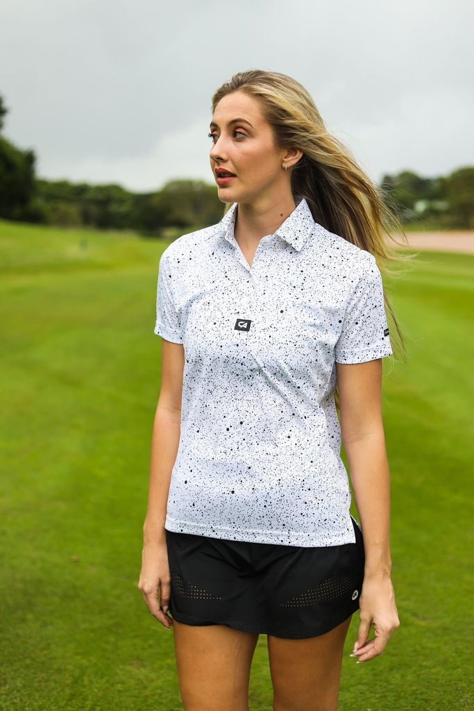 [CAWIS02] Custom Apparel Womens Golf Shirts | Funky | Ink Splatter (S)
