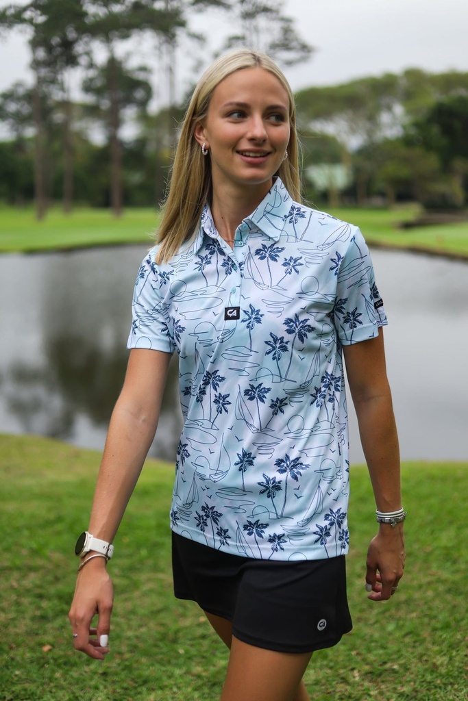 Custom Apparel Womens Golf Shirts | Funky | Island Lines