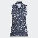 Adidas Womens Golf Sleeveless Shirt | Ultimate 365 Printed Climacool Polo | Conavy Blanco