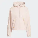 Adidas Womens Golf Jersey | Ultimate365 Seersucker Quarter-Zip | Peach