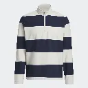 Adidas Mens Golf Jersey | Ultimate365 Rugby Stripe 1-4 Zip | Navy-Beige