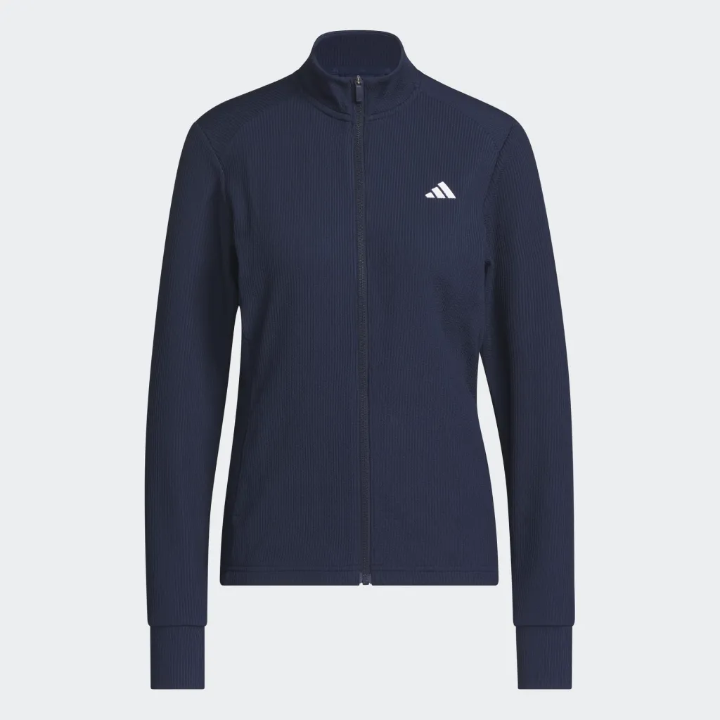 Adidas Womens Golf Jersey | Performance Texture Full Zip | Navy