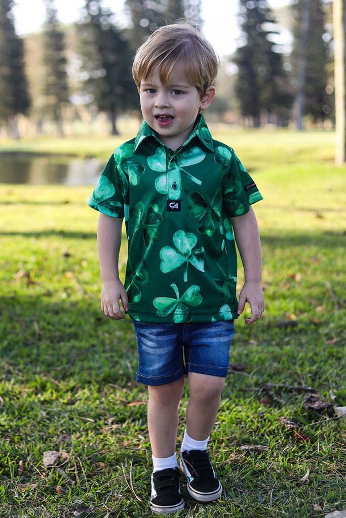 Custom Apparel Junior Golf Shirt | Funky | Lucky Clovers
