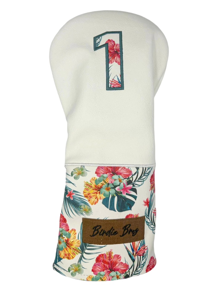 [BBDHCWF] Birdie Bros Head Covers | Driver | White-Floral
