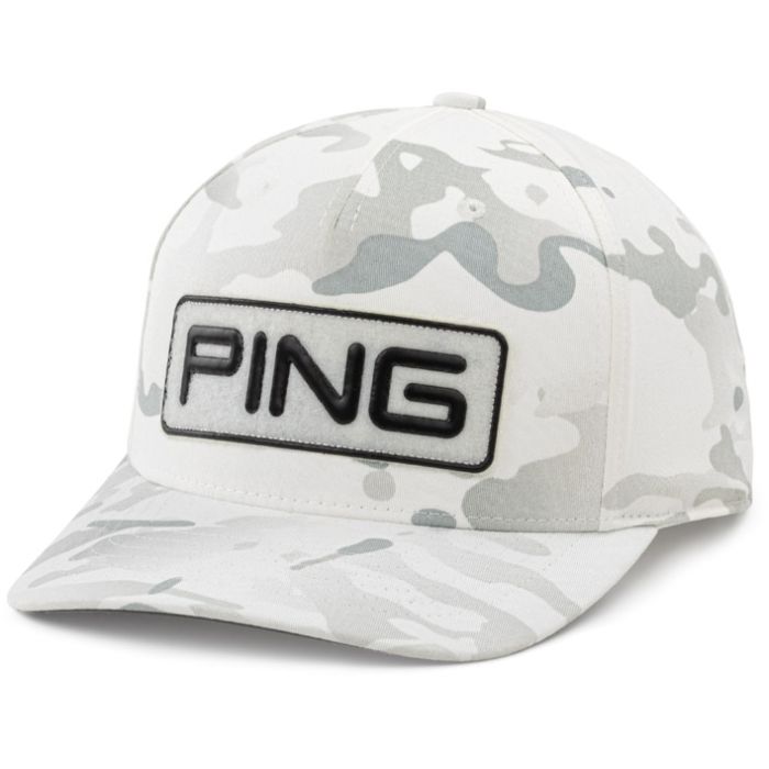[7MLTAA] Ping Mens Golf Cap | MultiCam | White