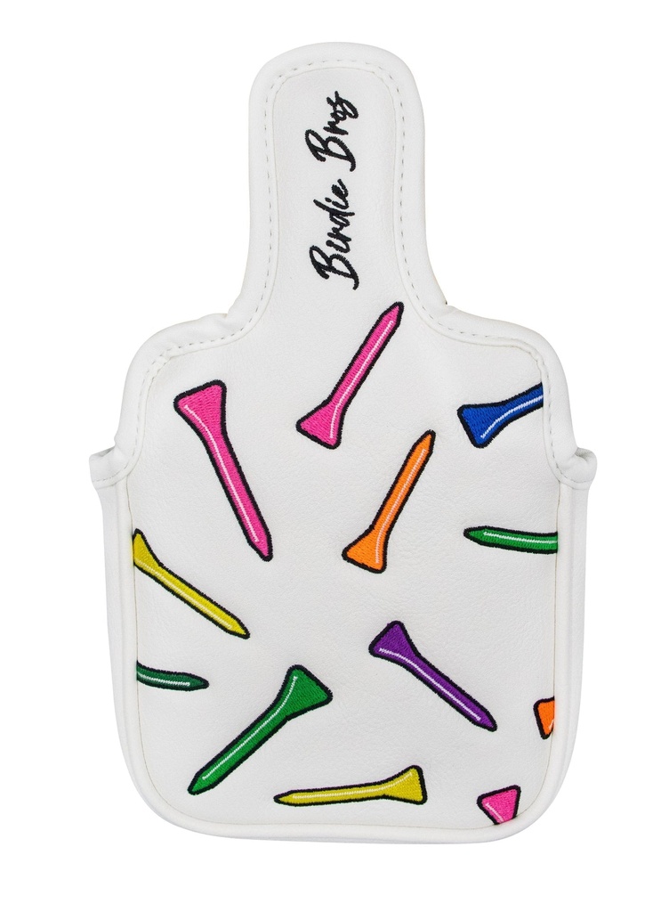 [BBMPWT01] Birdie Bros Head Covers | Mallet Putter | White Tees