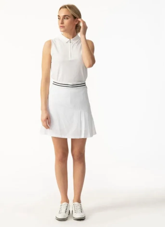 [2000861G36] Daily Sports Womens Golf Skort | Elissa 45CM | White (36)