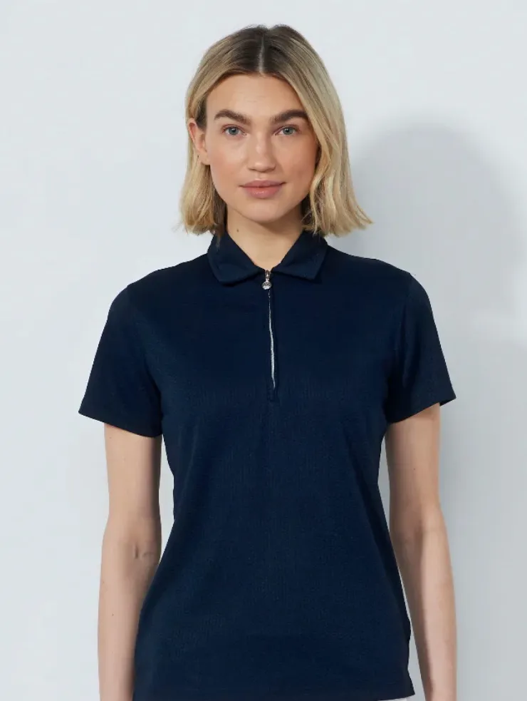 [2303673G2] Daily Sport Womens Golf Shirt | Peoria SS | Navy (S)