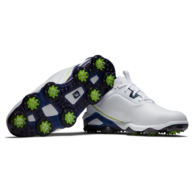 Footjoy Mens Golf Shoes | Tour Alpha | White-Navy-Lime e3
