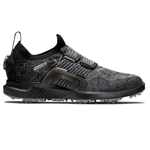[51087080] FOOTJOY MENS GOLF SHOES | HYPERFLEX BOA | BLACK-CHARCOAL (UK7)