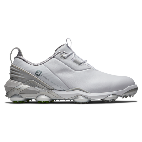 [55505080] FOOTJOY MENS GOLF SHOES | TOUR ALPHA | WHITE-GREY-LIME (UK7)