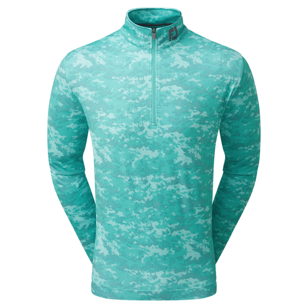 FOOTJOY MENS GOLF MIDLAYER | EU CLOUD | CAMO MAUI BLUE