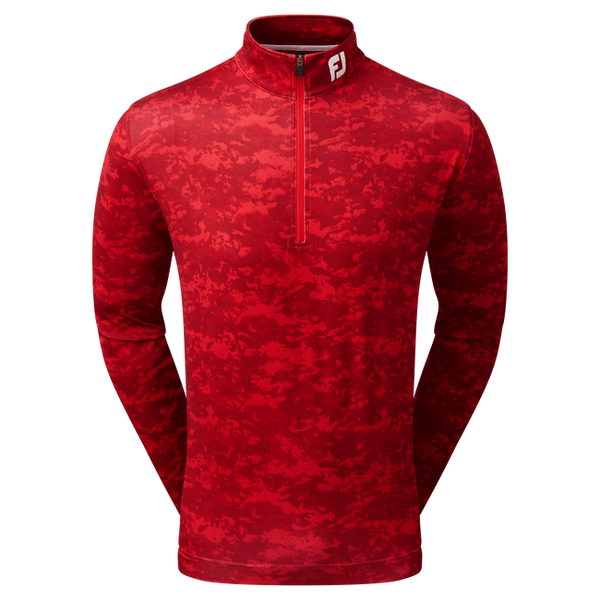 [80112XS] FOOTJOY MENS GOLF MIDLAYER | EU CLOUD | CAMO RACING RED (XS)