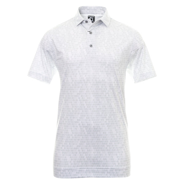[88438XS] FOOTJOY MENS GOLF SHIRTS | DIGITAL CAMO FJ PRINT LISLE | GREY (XS)