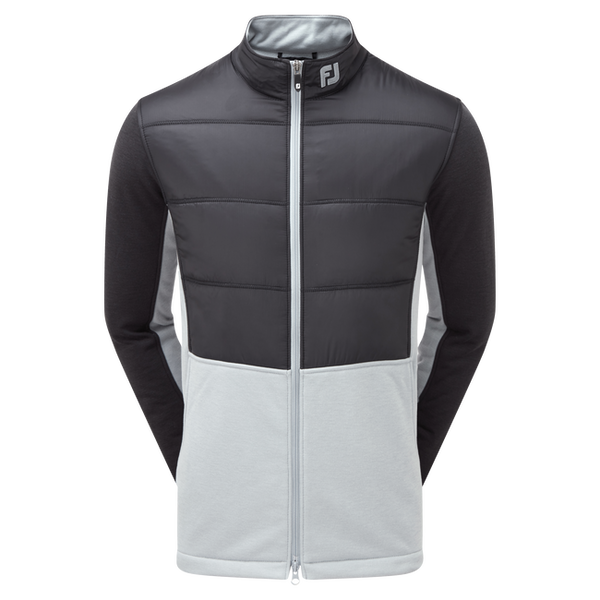 FOOTJOY MENS GOLF HYBRID PADDED JACKET | BLACK-GREY