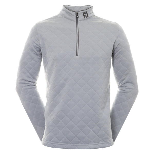 FOOTJOY MENS GOLF JERSEY | DIAMOND JACQUARD CHILLOUT | GREY-CHARCOAL