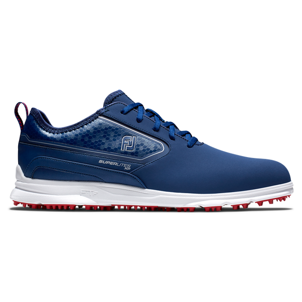FOOTJOY MENS GOLF SHOES | SUPERLITES | NAVY-WHITE-RED