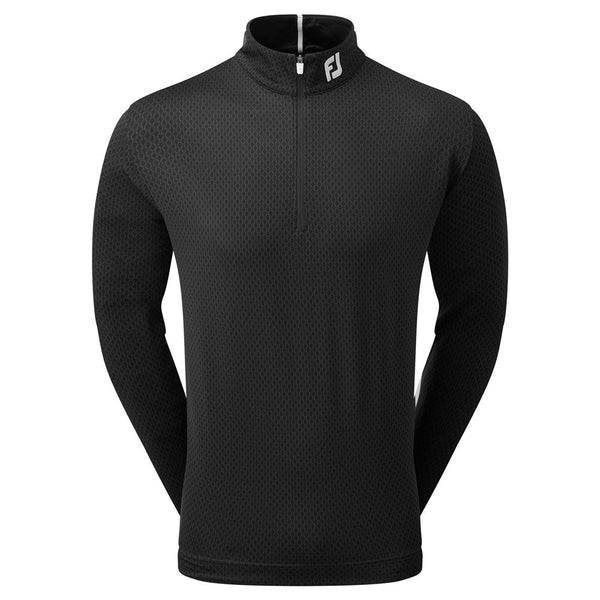 FOOTJOY MENS GOLF JERSEY | EU TONAL PRINT CHILLOUT | BLACK