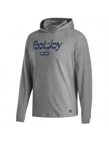 [27696S] FOOTJOY MENS HOODIE-JERSEY | HERITAGE LONG SLEEVE | GREY (S)