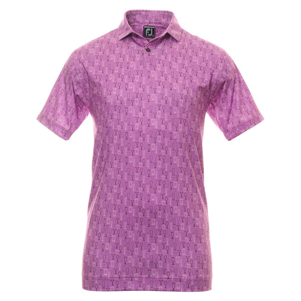 FOOTJOY MENS GOLF SHIRTS | EU SHORT SLEEVE PRINT | ORCHID