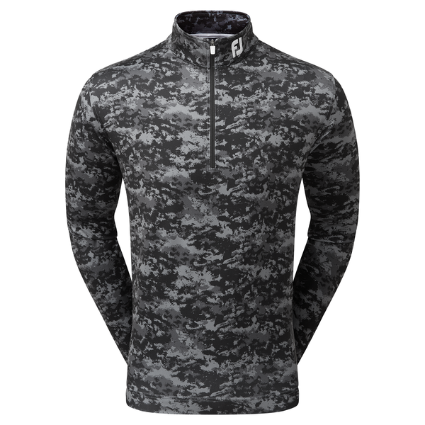 FOOTJOY MENS GOLF MIDLAYER | EU CLOUD CAMO | BLACK