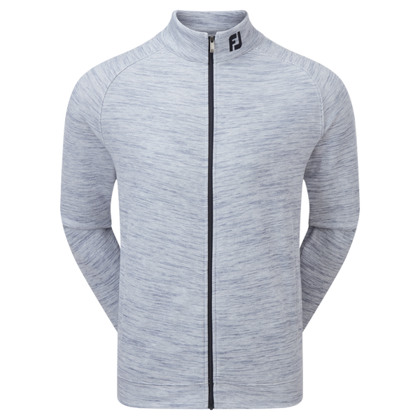 FOOTJOY MENS GOLF JERSEY | SPACE DYE FLEECE FULL ZIP MID | NAVY