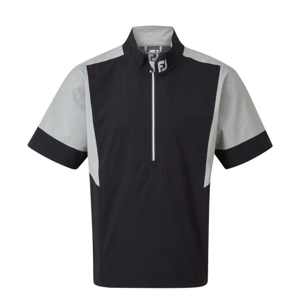 [95073S] FOOTJOY MENS GOLF HLV2 SHORT SLEEVE RAIN JACKET | BLACK-HEATHER GREY (S)