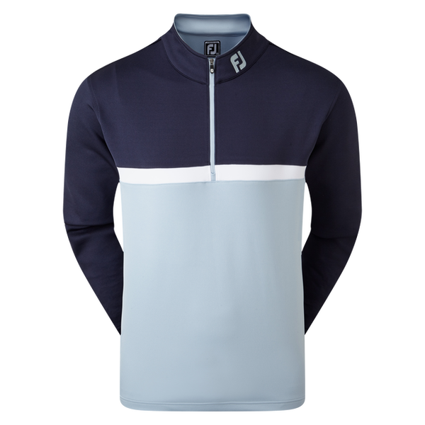 [90379S] FOOTJOY MENS GOLF JERSEY | 1-4 ZIP COLOUR BLOCK | NAVY-BLUE (S)