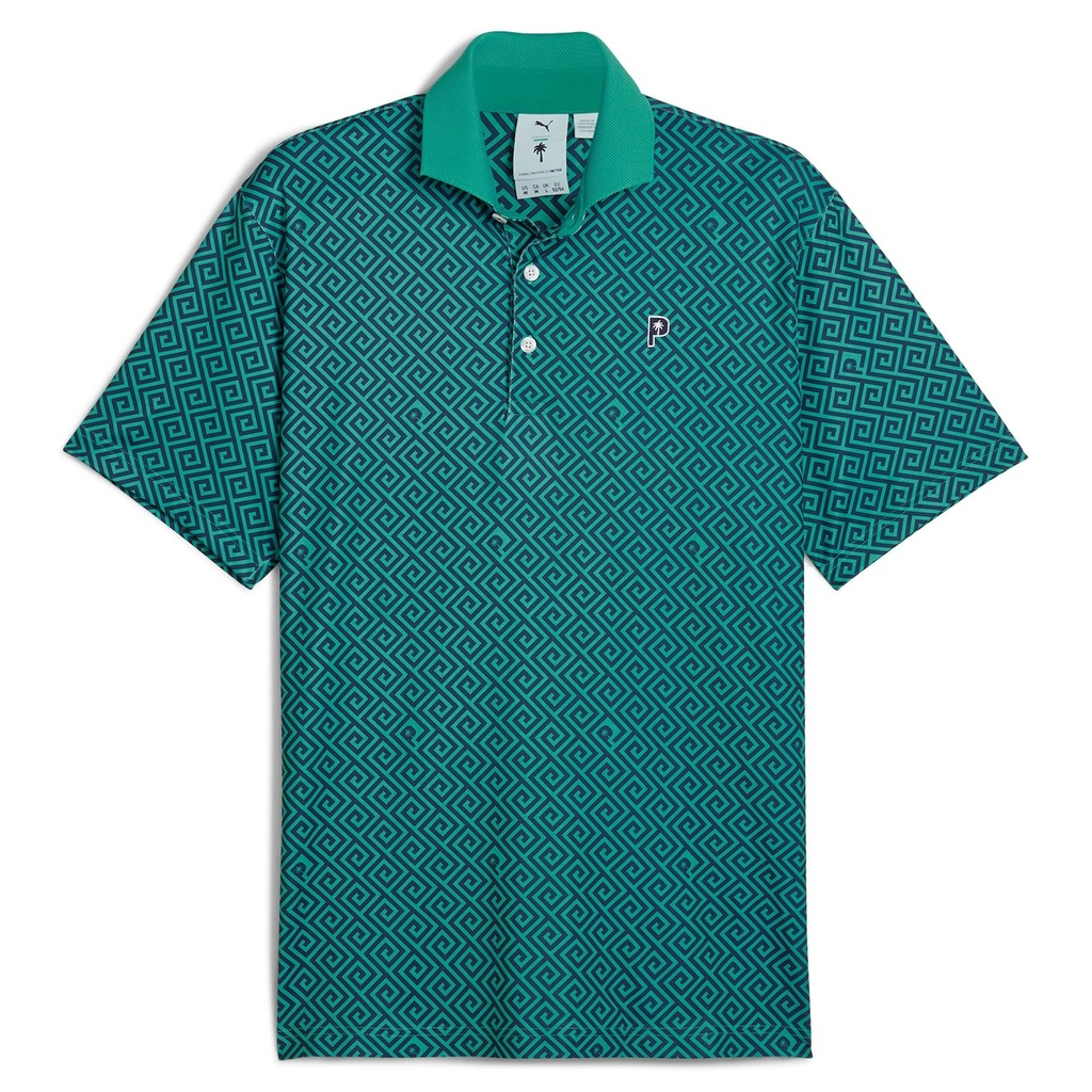 [62396305S] Puma Mens Golf Shirt | PTC Resort | Navy-Green (S)