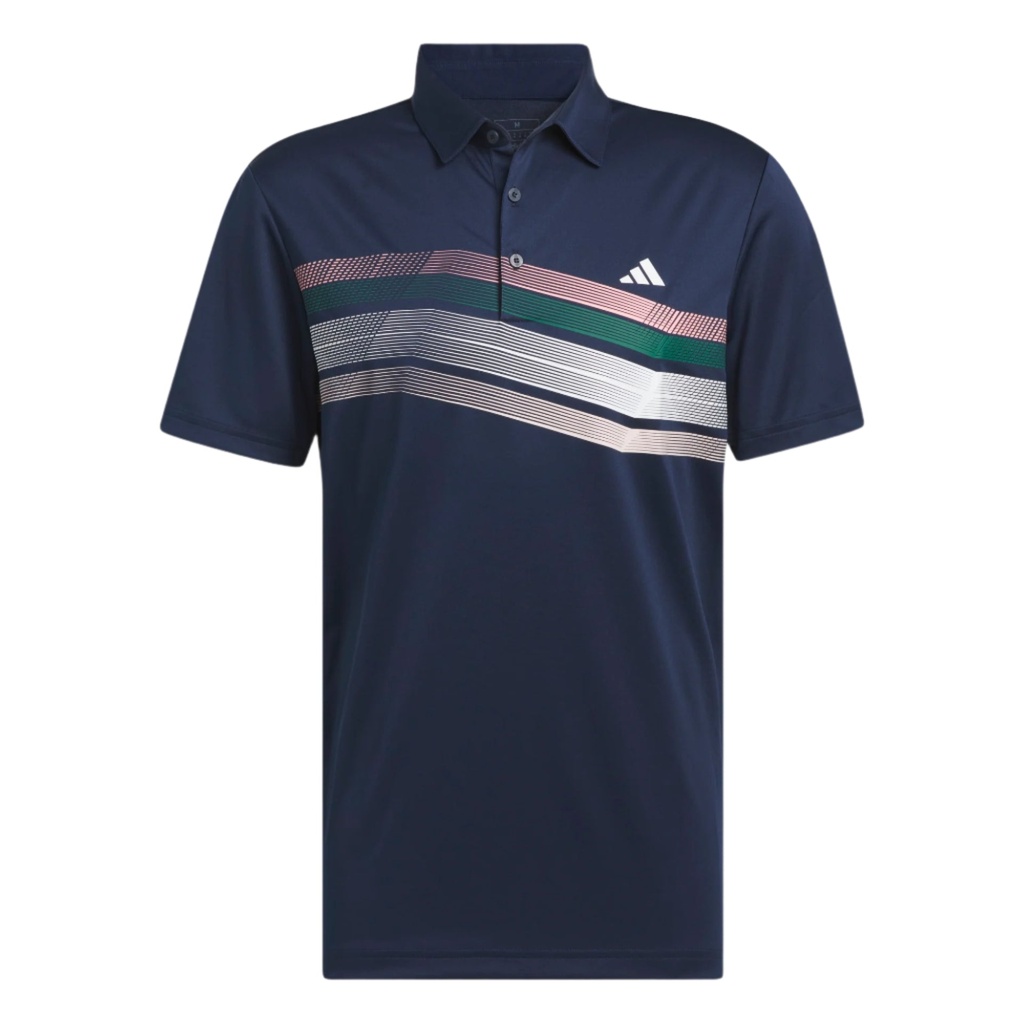 [IX2012S] Adidas Mens Golf Shirts | Core Chest Stripe | Navy (S)