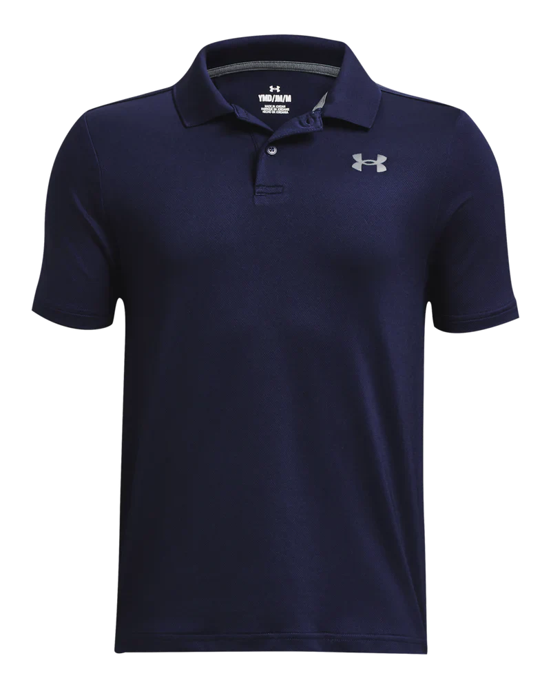[1387073410S] Under Armour Boys Golf Shirt | Icon | Navy (S)
