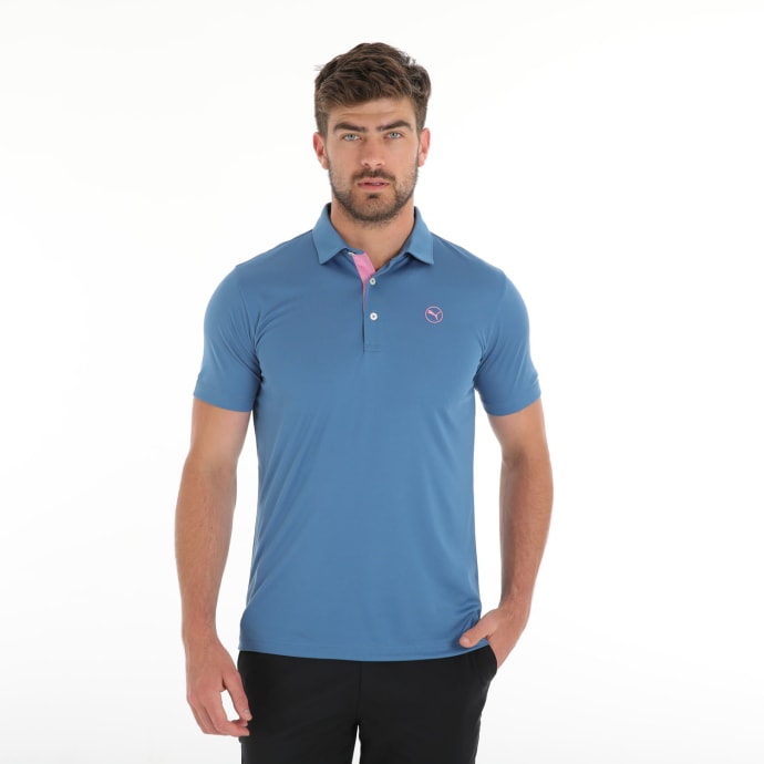 [62510711S] Puma Mens Golf Shirt | Solid | Blue Horizon (S)