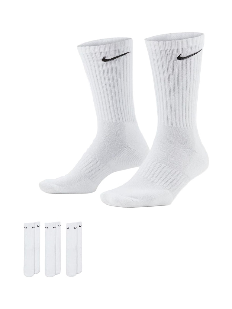 [SX7673WBS] Nike Mens Socks | Cushioned | White-Black (S)