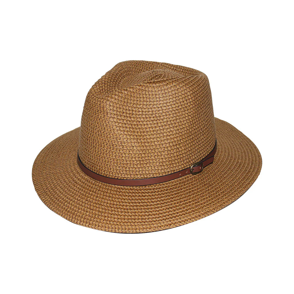 [SKUIQ881] 360Five Mens Fedora Hat | Moore | Caramel (L/XL)