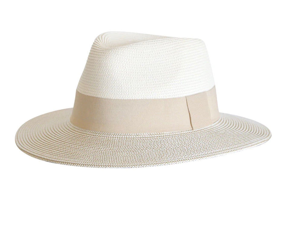 [52581586] Emthunzini Womens Fedora Hat | Naledi | Ivory-Stone (M/L 58cm)