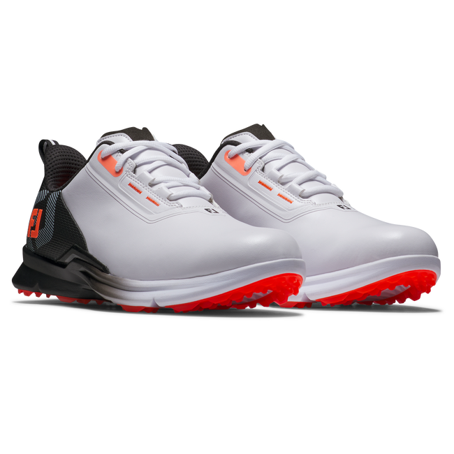 [55420080W] Footjoy Mens Golf Shoes | Fuel | White-Black-Coral bb (UK7)