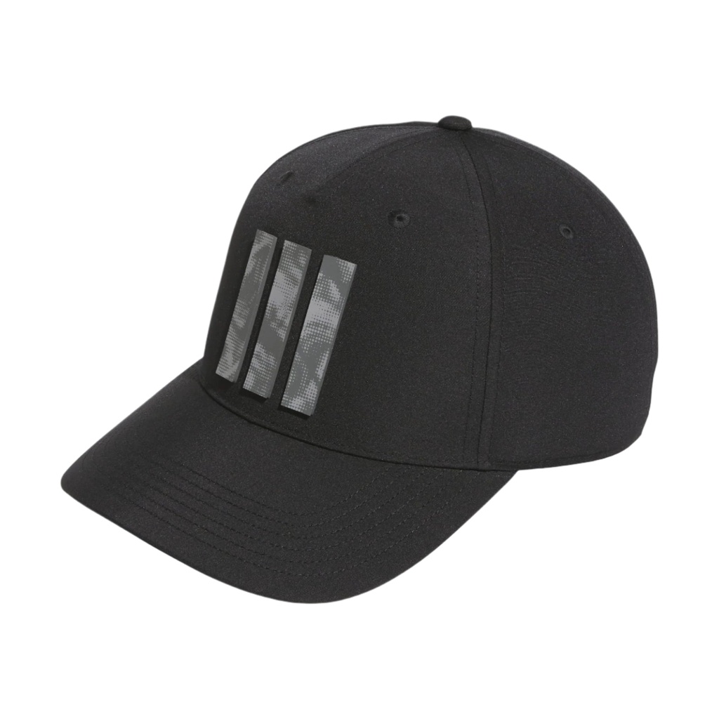 [JD7087] Adidas Mens Golf Cap | Tour 3 Stripe | Black