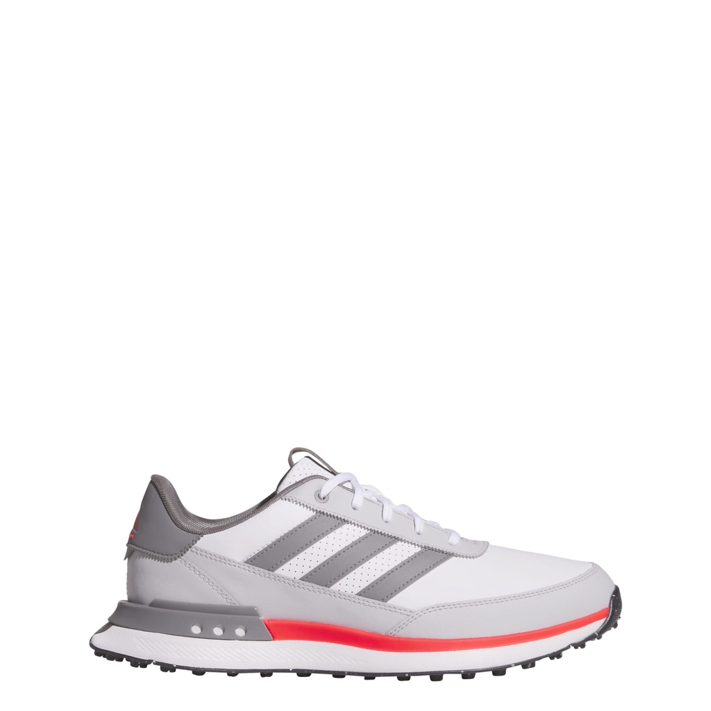 Adidas Mens Golf Shoes | S2G Leather Spikeless | White-Grey-Red